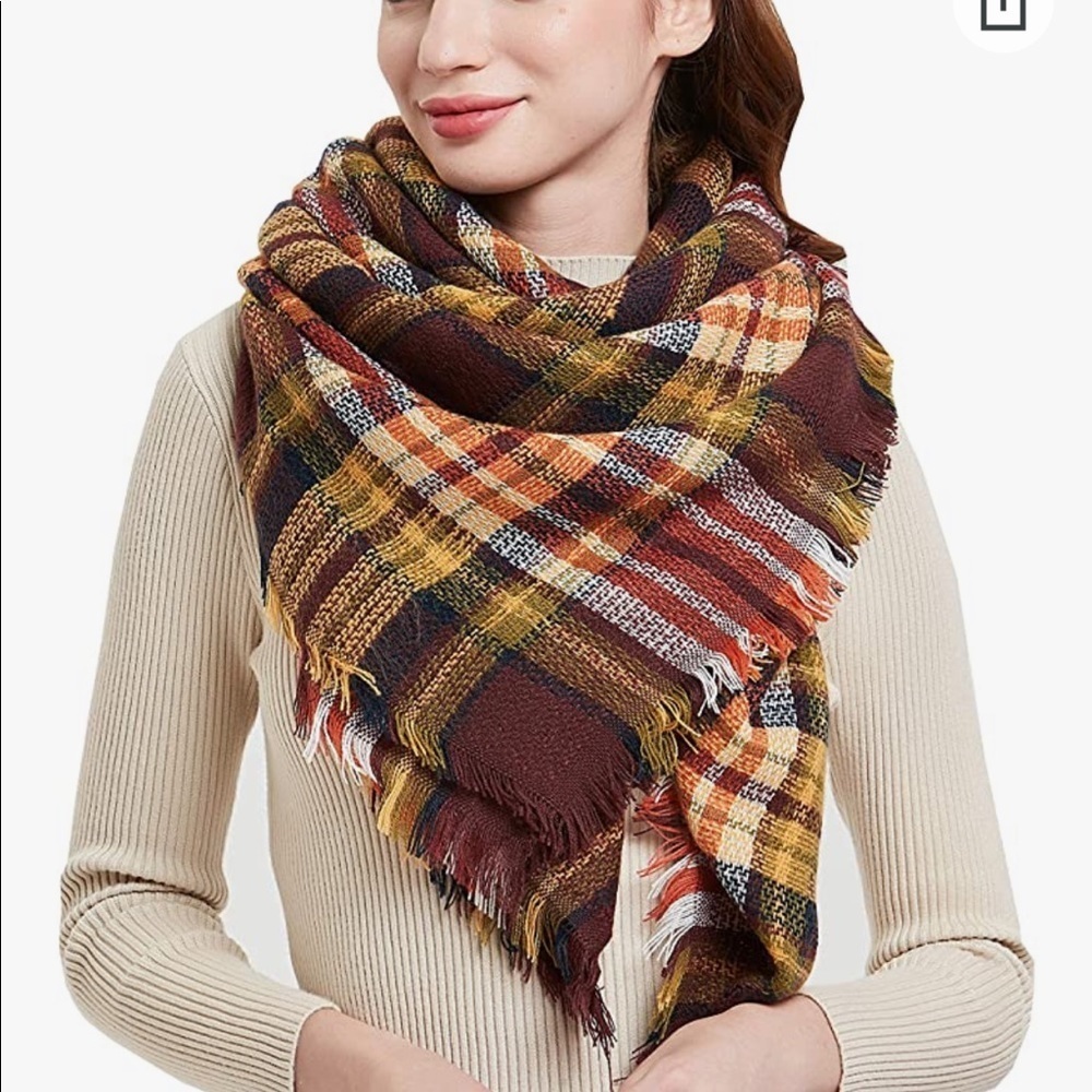 Plaid Blanket Scarf